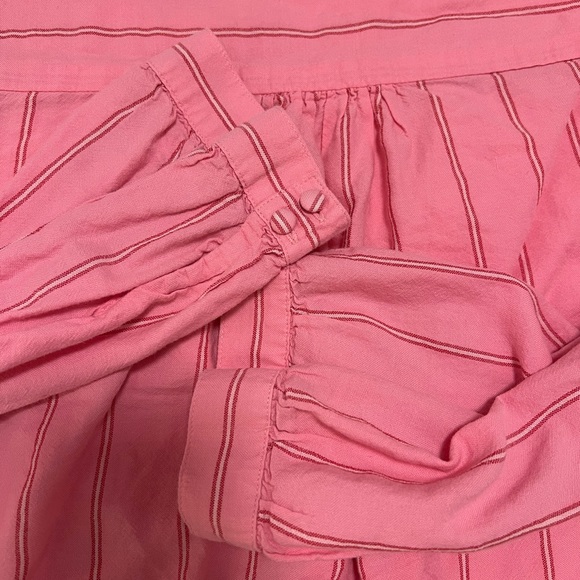 Madewell Wrap Top in Cecilia Stripe Pink, Size M - Picture 8 of 12